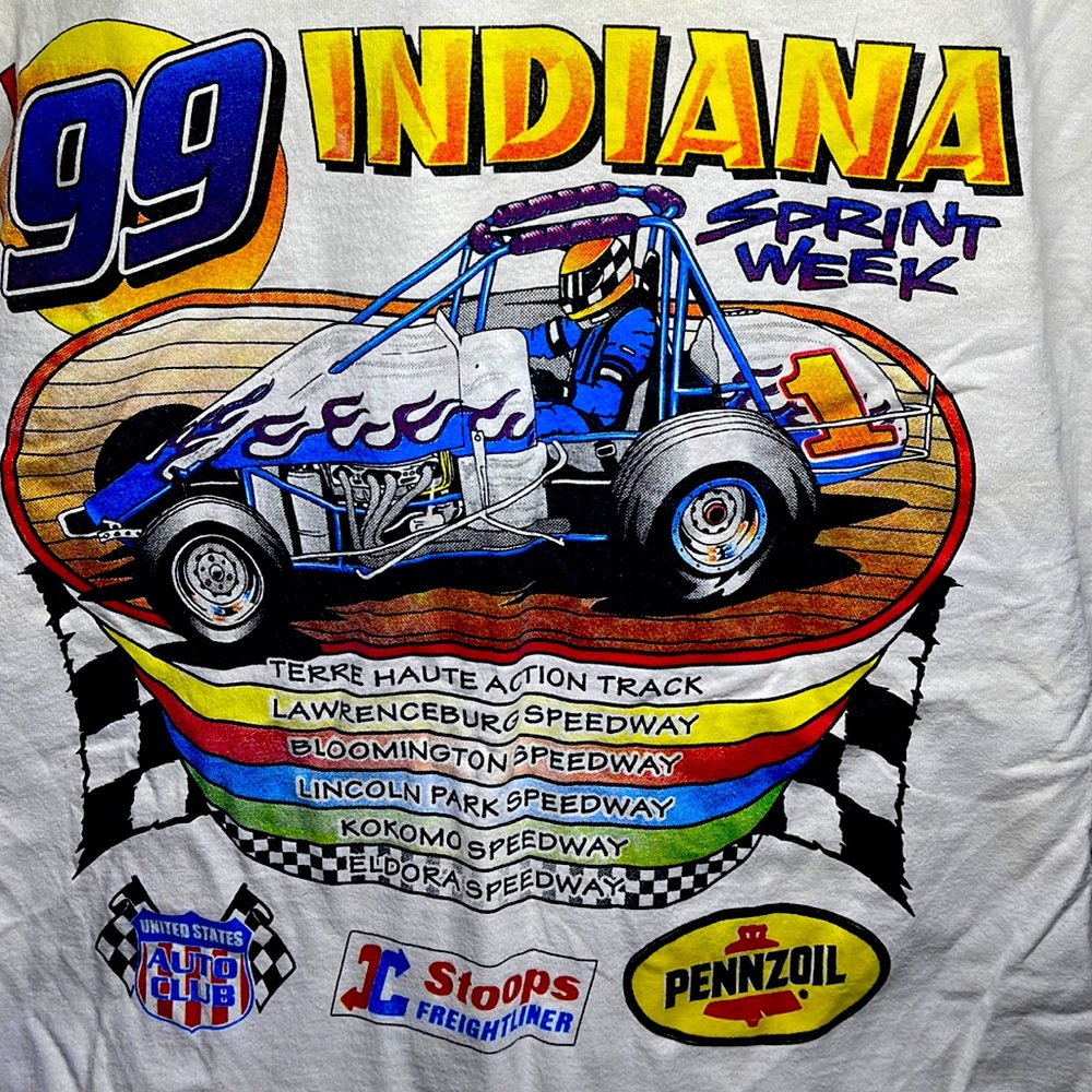 Vintage Midwest Sprint/Stock Car Racing T-Shirts.